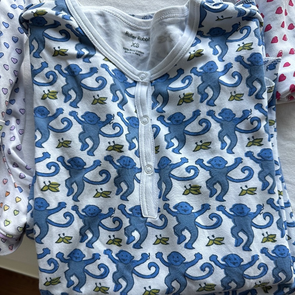 Roller Rabbit Pajamas Blue Monkey